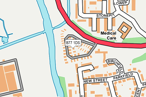 B77 1DS map - OS OpenMap – Local (Ordnance Survey) B77 1DS map - OS OpenMap – Local (Ordnance Survey)