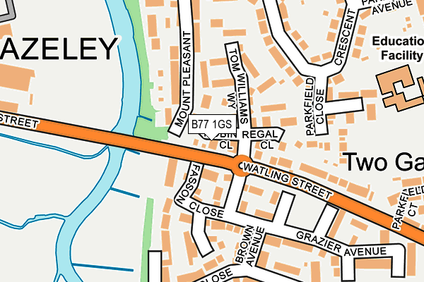 B77 1GS map - OS OpenMap – Local (Ordnance Survey) B77 1GS map - OS OpenMap – Local (Ordnance Survey)