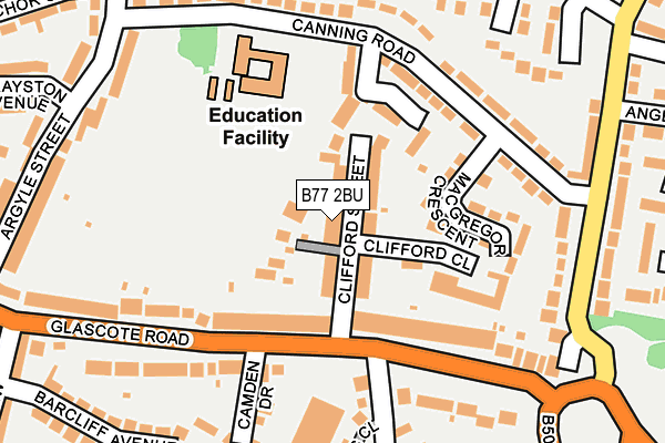B77 2BU map - OS OpenMap – Local (Ordnance Survey) B77 2BU map - OS OpenMap – Local (Ordnance Survey)