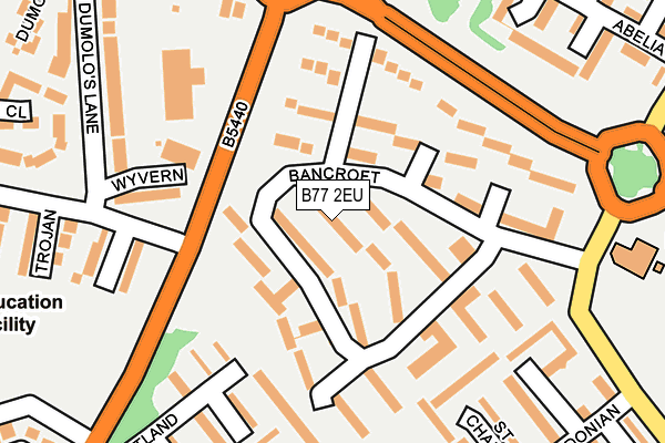 B77 2EU map - OS OpenMap – Local (Ordnance Survey) B77 2EU map - OS OpenMap – Local (Ordnance Survey)