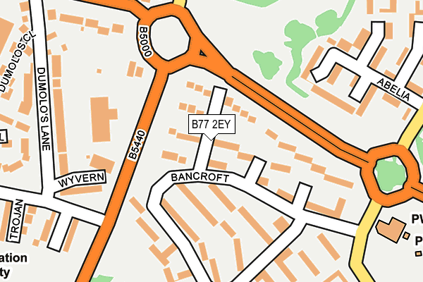 B77 2EY map - OS OpenMap – Local (Ordnance Survey) B77 2EY map - OS OpenMap – Local (Ordnance Survey)