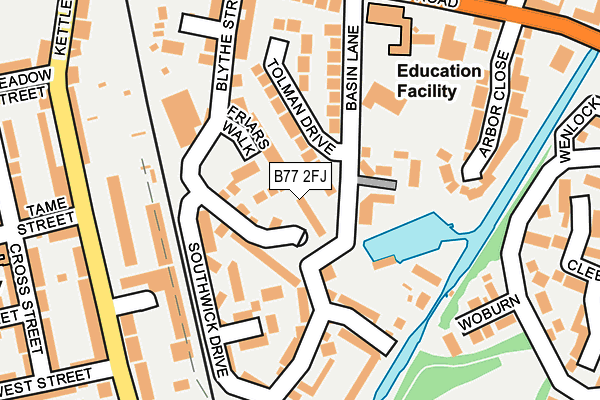 B77 2FJ map - OS OpenMap – Local (Ordnance Survey) B77 2FJ map - OS OpenMap – Local (Ordnance Survey)