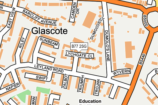 B77 2SG map - OS OpenMap – Local (Ordnance Survey) B77 2SG map - OS OpenMap – Local (Ordnance Survey)