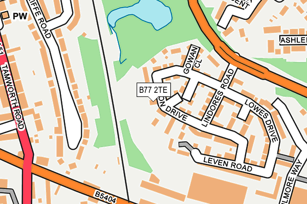 B77 2TE map - OS OpenMap – Local (Ordnance Survey) B77 2TE map - OS OpenMap – Local (Ordnance Survey)