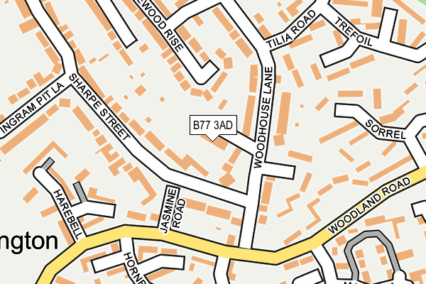 B77 3AD map - OS OpenMap – Local (Ordnance Survey) B77 3AD map - OS OpenMap – Local (Ordnance Survey)