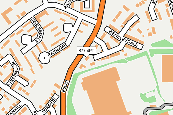 B77 4PT map - OS OpenMap – Local (Ordnance Survey) B77 4PT map - OS OpenMap – Local (Ordnance Survey)