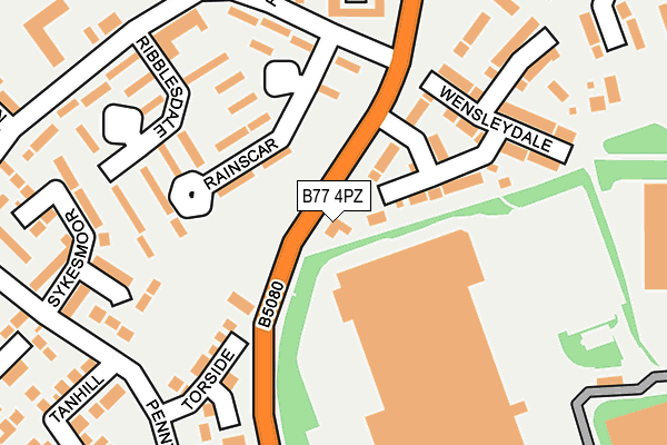 B77 4PZ map - OS OpenMap – Local (Ordnance Survey) B77 4PZ map - OS OpenMap – Local (Ordnance Survey)