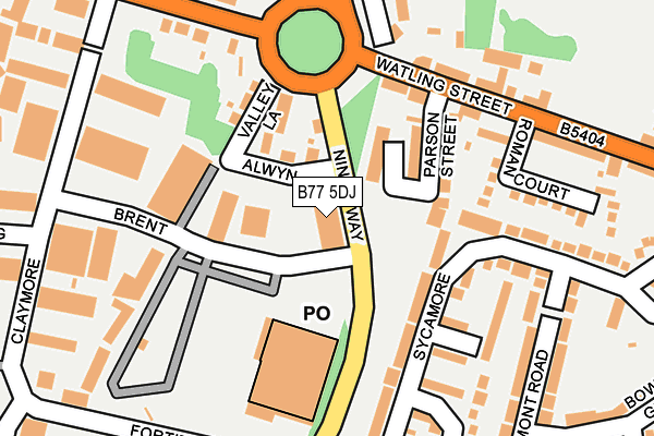 B77 5DJ map - OS OpenMap – Local (Ordnance Survey) B77 5DJ map - OS OpenMap – Local (Ordnance Survey)