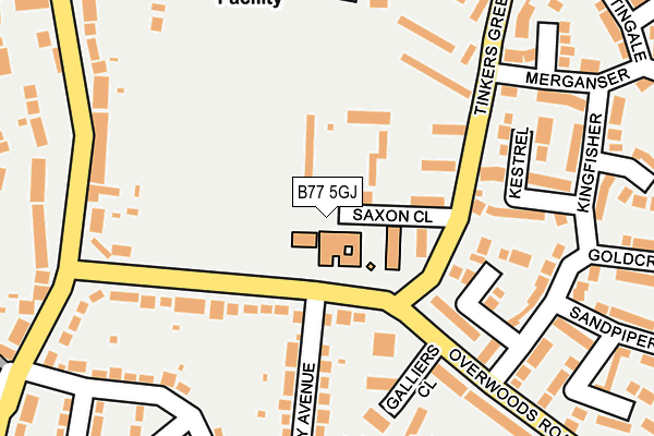 B77 5GJ map - OS OpenMap – Local (Ordnance Survey) B77 5GJ map - OS OpenMap – Local (Ordnance Survey)