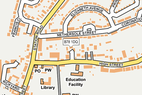 B78 1DQ map - OS OpenMap – Local (Ordnance Survey) B78 1DQ map - OS OpenMap – Local (Ordnance Survey)