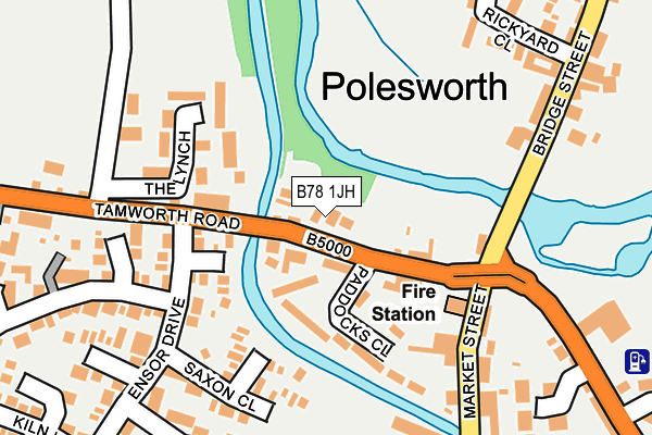 B78 1JH map - OS OpenMap – Local (Ordnance Survey)