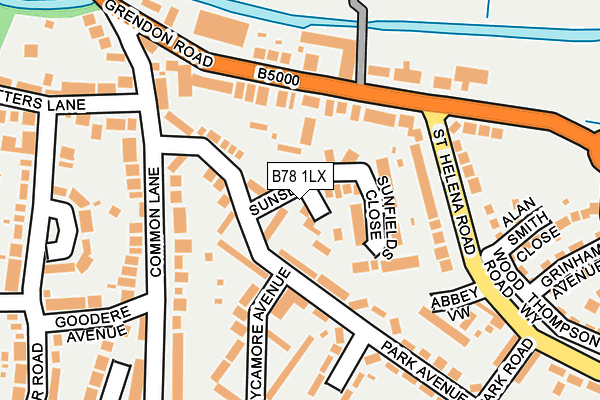B78 1LX map - OS OpenMap – Local (Ordnance Survey) B78 1LX map - OS OpenMap – Local (Ordnance Survey)