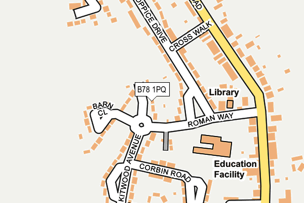 B78 1PQ map - OS OpenMap – Local (Ordnance Survey) B78 1PQ map - OS OpenMap – Local (Ordnance Survey)