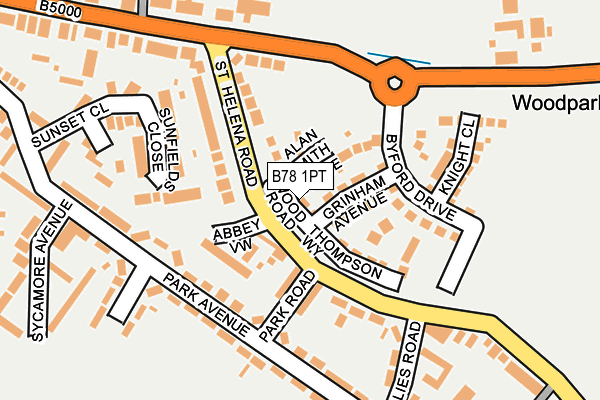 B78 1PT map - OS OpenMap – Local (Ordnance Survey) B78 1PT map - OS OpenMap – Local (Ordnance Survey)