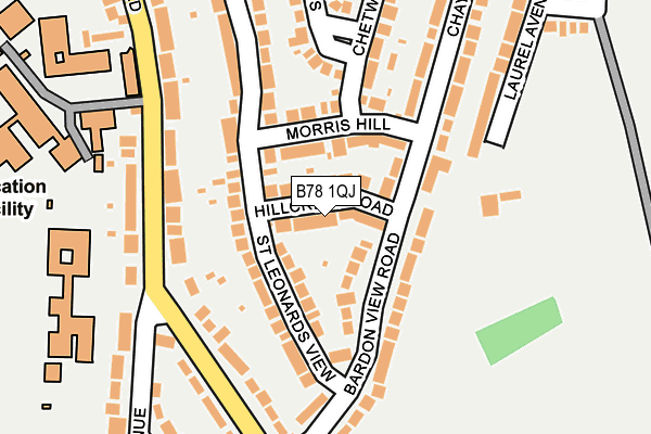 B78 1QJ map - OS OpenMap – Local (Ordnance Survey) B78 1QJ map - OS OpenMap – Local (Ordnance Survey)