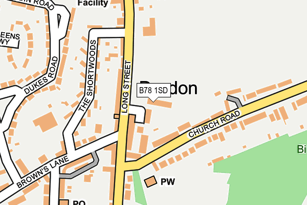B78 1SD map - OS OpenMap – Local (Ordnance Survey) B78 1SD map - OS OpenMap – Local (Ordnance Survey)
