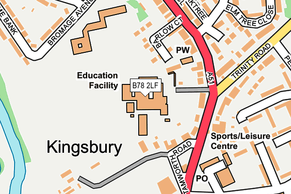 B78 2LF map - OS OpenMap – Local (Ordnance Survey) B78 2LF map - OS OpenMap – Local (Ordnance Survey)