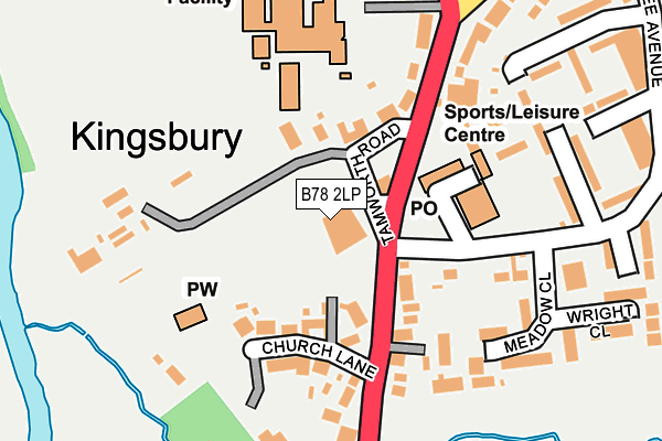 B78 2LP map - OS OpenMap – Local (Ordnance Survey) B78 2LP map - OS OpenMap – Local (Ordnance Survey)