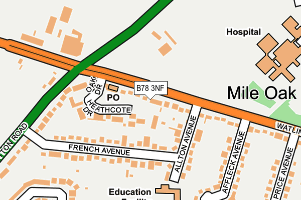 B78 3NF map - OS OpenMap – Local (Ordnance Survey) B78 3NF map - OS OpenMap – Local (Ordnance Survey)