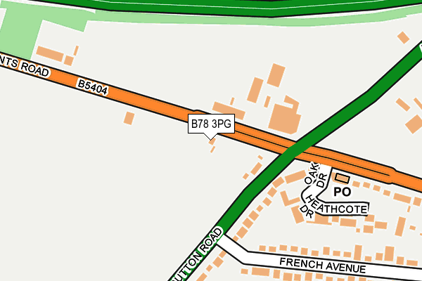 B78 3PG map - OS OpenMap – Local (Ordnance Survey) B78 3PG map - OS OpenMap – Local (Ordnance Survey)