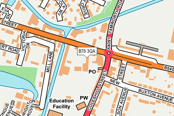 B78 3QA map - OS OpenMap – Local (Ordnance Survey) B78 3QA map - OS OpenMap – Local (Ordnance Survey)