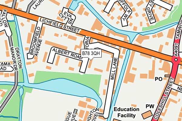 B78 3QH map - OS OpenMap – Local (Ordnance Survey) B78 3QH map - OS OpenMap – Local (Ordnance Survey)