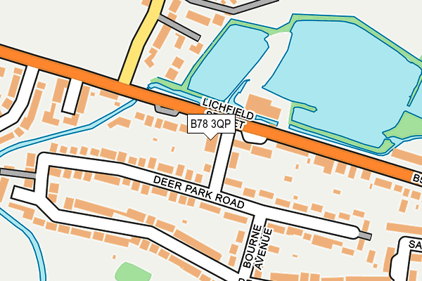 B78 3QP map - OS OpenMap – Local (Ordnance Survey)