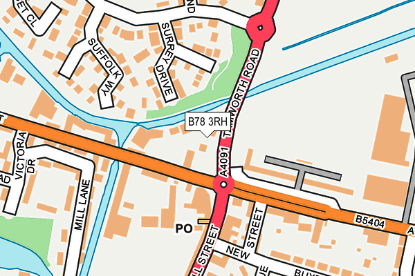 B78 3RH map - OS OpenMap – Local (Ordnance Survey) B78 3RH map - OS OpenMap – Local (Ordnance Survey)