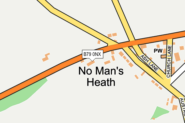 B79 0NX map - OS OpenMap – Local (Ordnance Survey) B79 0NX map - OS OpenMap – Local (Ordnance Survey)