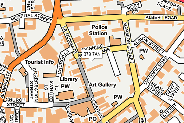 B79 7AN map - OS OpenMap – Local (Ordnance Survey) B79 7AN map - OS OpenMap – Local (Ordnance Survey)