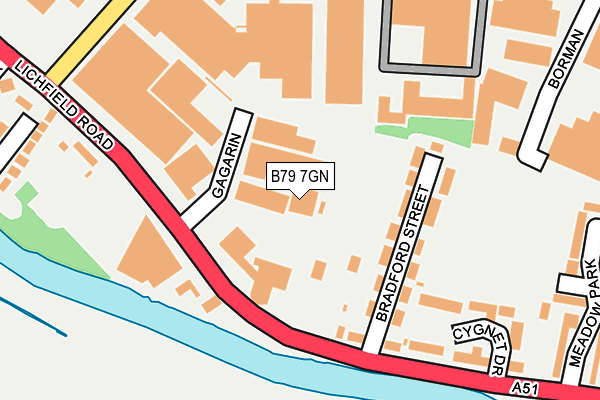 B79 7GN map - OS OpenMap – Local (Ordnance Survey) B79 7GN map - OS OpenMap – Local (Ordnance Survey)