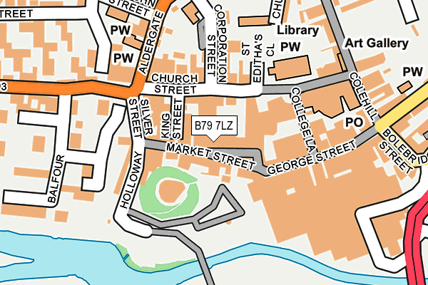 B79 7LZ map - OS OpenMap – Local (Ordnance Survey) B79 7LZ map - OS OpenMap – Local (Ordnance Survey)