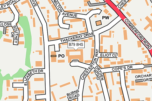 B79 8HS map - OS OpenMap – Local (Ordnance Survey) B79 8HS map - OS OpenMap – Local (Ordnance Survey)