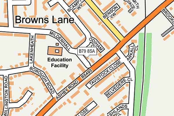 B79 8SA map - OS OpenMap – Local (Ordnance Survey) B79 8SA map - OS OpenMap – Local (Ordnance Survey)