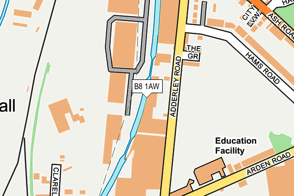 B8 1AW map - OS OpenMap – Local (Ordnance Survey) B8 1AW map - OS OpenMap – Local (Ordnance Survey)