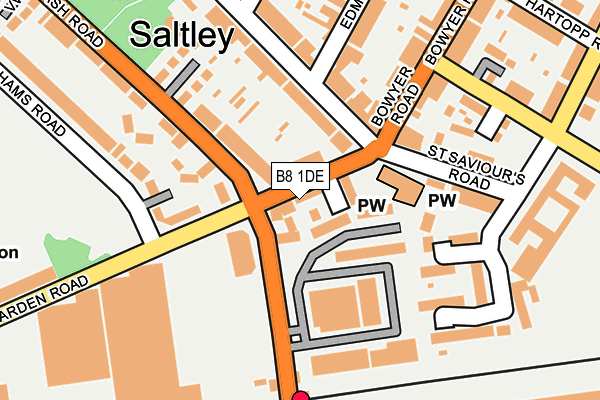 B8 1DE map - OS OpenMap – Local (Ordnance Survey) B8 1DE map - OS OpenMap – Local (Ordnance Survey)