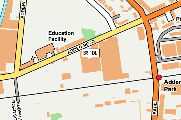B8 1DL map - OS OpenMap – Local (Ordnance Survey) B8 1DL map - OS OpenMap – Local (Ordnance Survey)