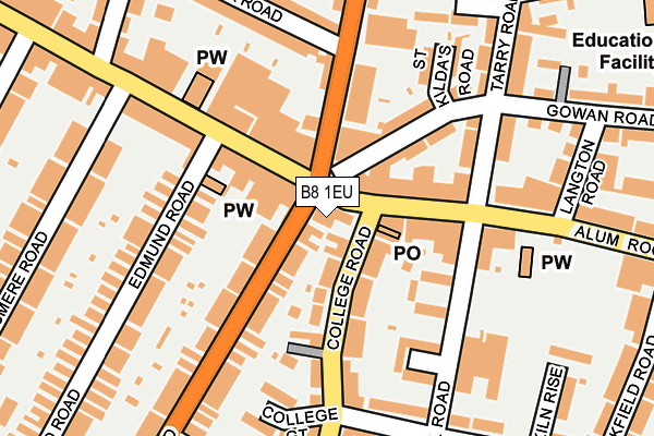 B8 1EU map - OS OpenMap – Local (Ordnance Survey) B8 1EU map - OS OpenMap – Local (Ordnance Survey)