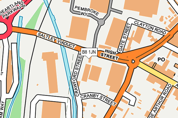 B8 1JN map - OS OpenMap – Local (Ordnance Survey) B8 1JN map - OS OpenMap – Local (Ordnance Survey)