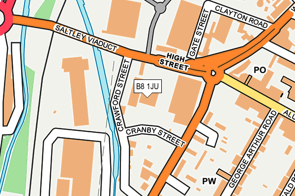 B8 1JU map - OS OpenMap – Local (Ordnance Survey) B8 1JU map - OS OpenMap – Local (Ordnance Survey)