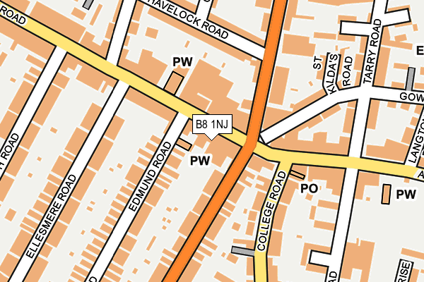 B8 1NJ map - OS OpenMap – Local (Ordnance Survey) B8 1NJ map - OS OpenMap – Local (Ordnance Survey)