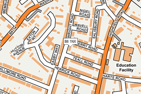 B8 1NX map - OS OpenMap – Local (Ordnance Survey) B8 1NX map - OS OpenMap – Local (Ordnance Survey)
