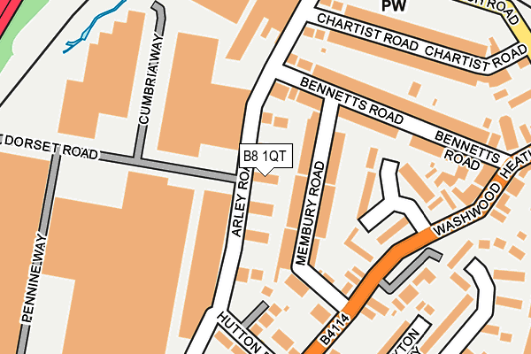B8 1QT map - OS OpenMap – Local (Ordnance Survey) B8 1QT map - OS OpenMap – Local (Ordnance Survey)