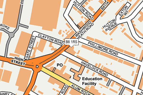 B8 1RS map - OS OpenMap – Local (Ordnance Survey) B8 1RS map - OS OpenMap – Local (Ordnance Survey)