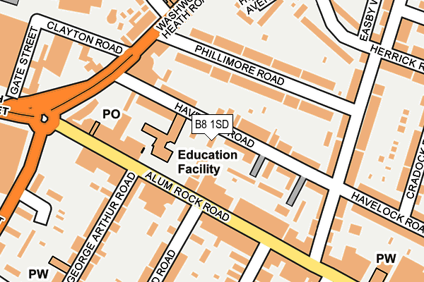 B8 1SD map - OS OpenMap – Local (Ordnance Survey) B8 1SD map - OS OpenMap – Local (Ordnance Survey)