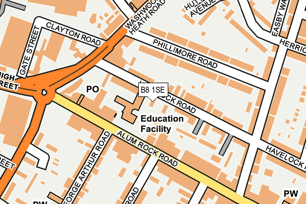 B8 1SE map - OS OpenMap – Local (Ordnance Survey) B8 1SE map - OS OpenMap – Local (Ordnance Survey)