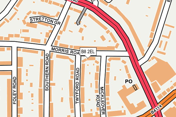 B8 2EL map - OS OpenMap – Local (Ordnance Survey) B8 2EL map - OS OpenMap – Local (Ordnance Survey)