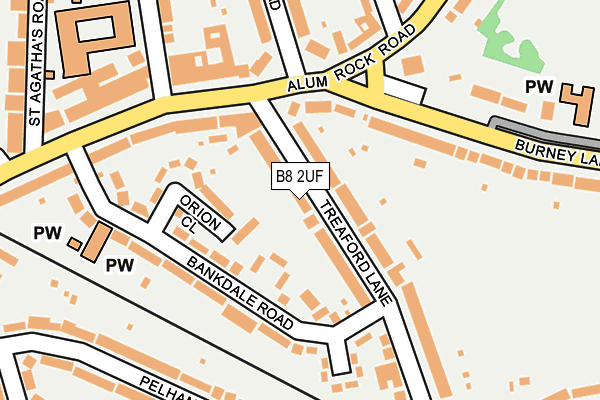 B8 2UF map - OS OpenMap – Local (Ordnance Survey) B8 2UF map - OS OpenMap – Local (Ordnance Survey)