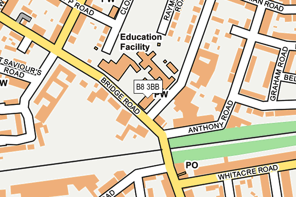 B8 3BB map - OS OpenMap – Local (Ordnance Survey) B8 3BB map - OS OpenMap – Local (Ordnance Survey)