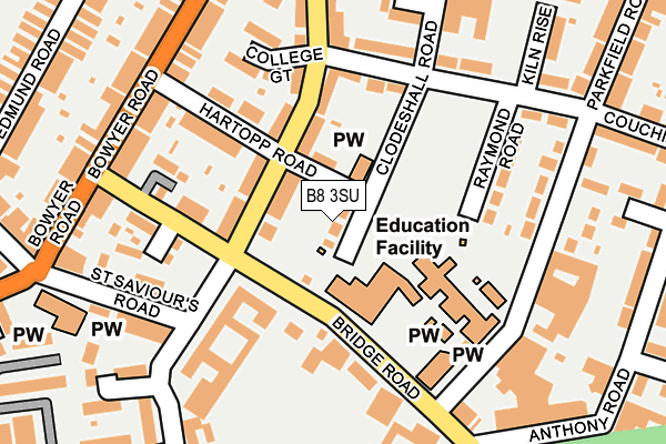 B8 3SU map - OS OpenMap – Local (Ordnance Survey) B8 3SU map - OS OpenMap – Local (Ordnance Survey)